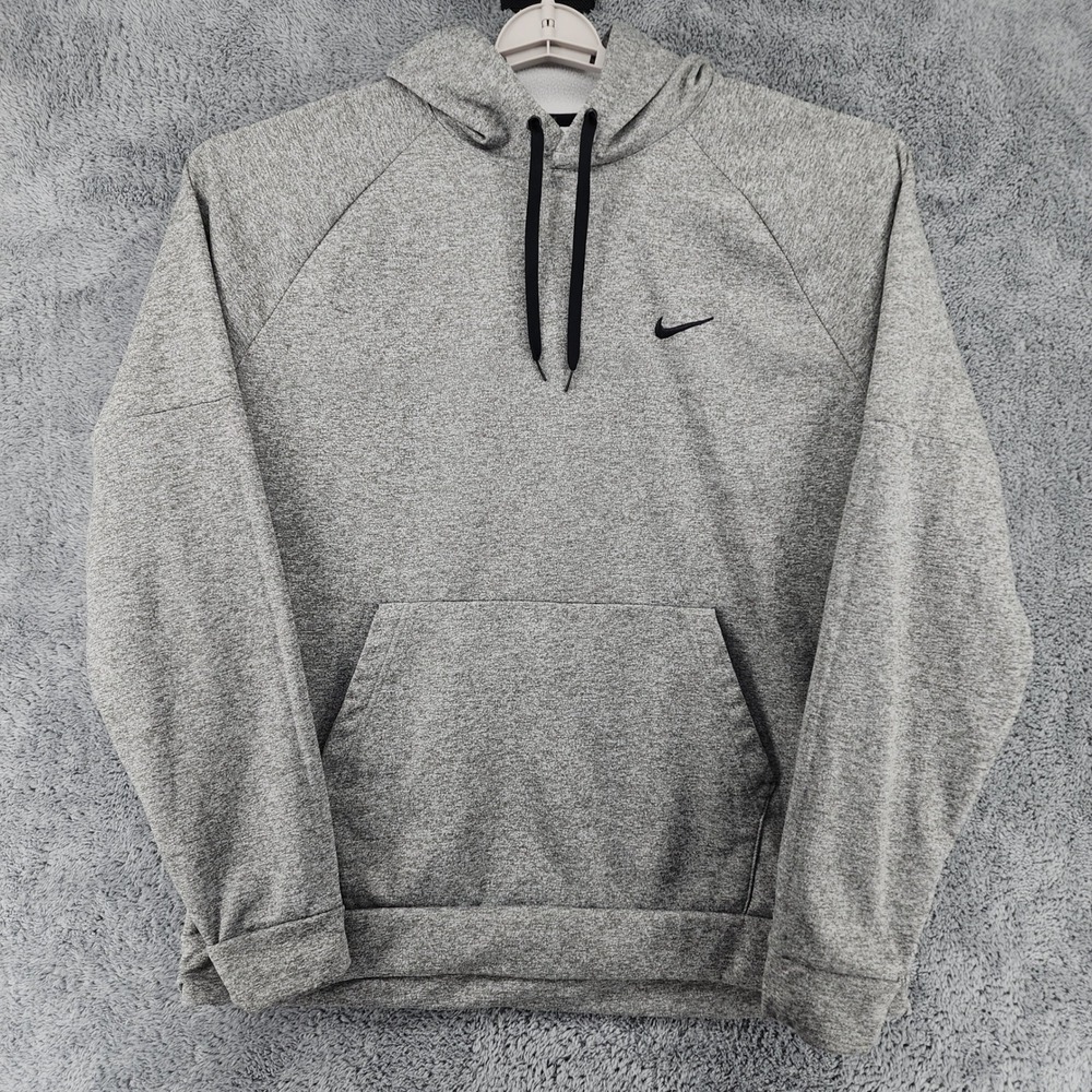Nike Hoodie Mens 2XLT Gray Fleece Therma-FIT Pullover Kangaroo Pocket Big & Tall